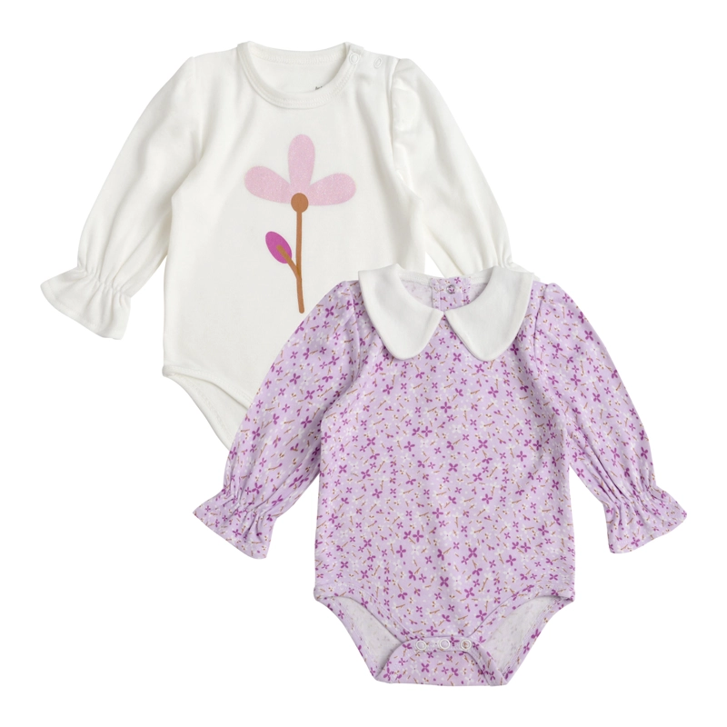 PACK 2 BODY BEBE  NIÑA FLORES - 1