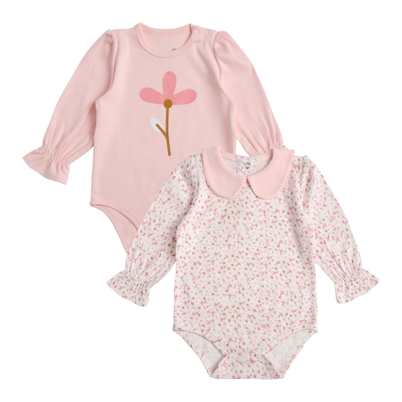 PACK 2 BODY BEBE  NIÑA FLORES - 1