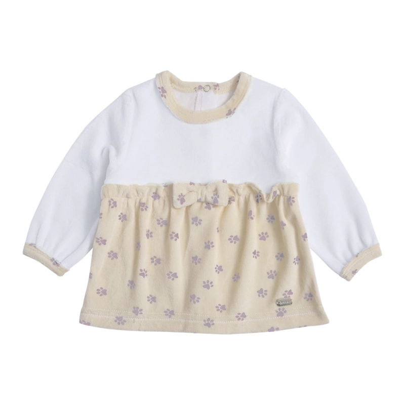CONJUNTO PLUSH BEBE  NIÑA HUELLITAS - 2