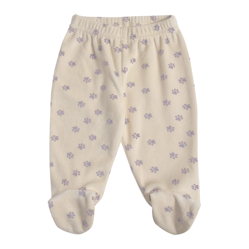 CONJUNTO PLUSH BEBE  NIÑA HUELLITAS - 4