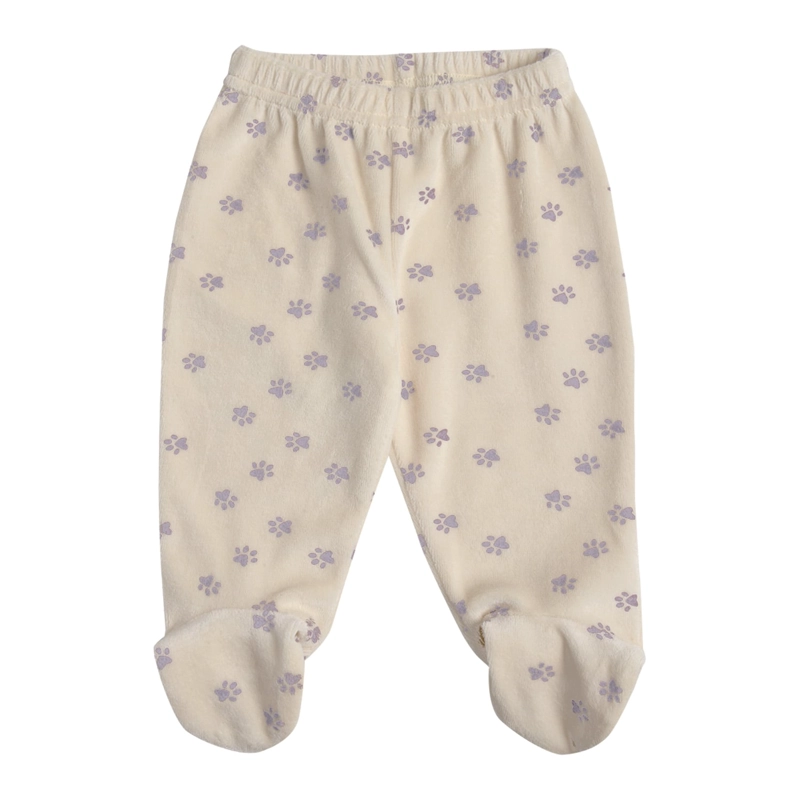 CONJUNTO PLUSH BEBE  NIÑA HUELLITAS - 4