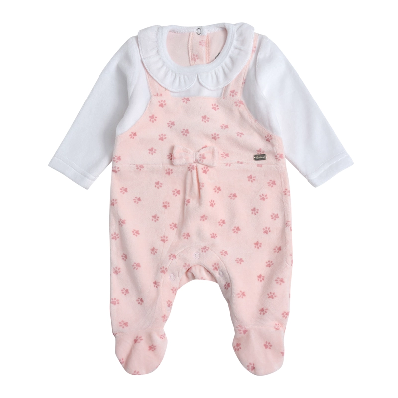OSITO PLUSH BEBE  NIÑA HUELLITAS - 1