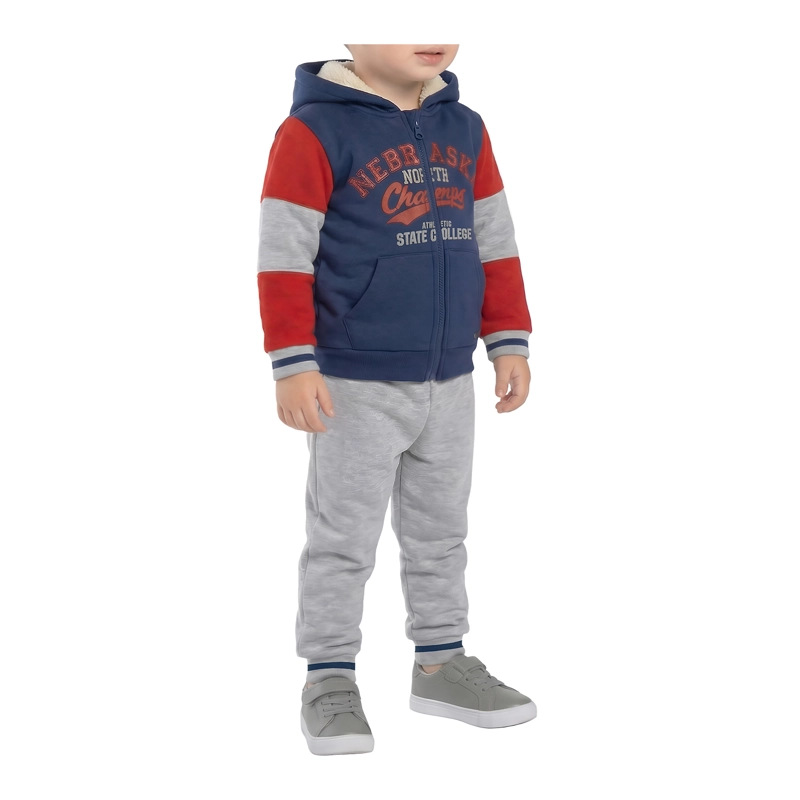 CONJUNTO POLERON Y PANTALON BUZO FRANELA BEBE  NIÑO CON ESTAMPADO - 1