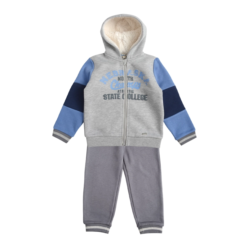 CONJUNTO POLERON Y PANTALON BUZO FRANELA BEBE  NIÑO CON ESTAMPADO - 1