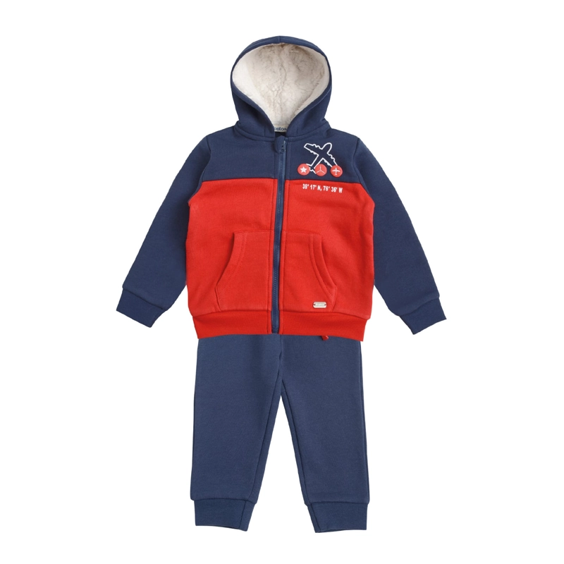 CONJUNTO POLERON Y PANTALON BUZO FRANELA BEBE  NIÑO AVION - 1