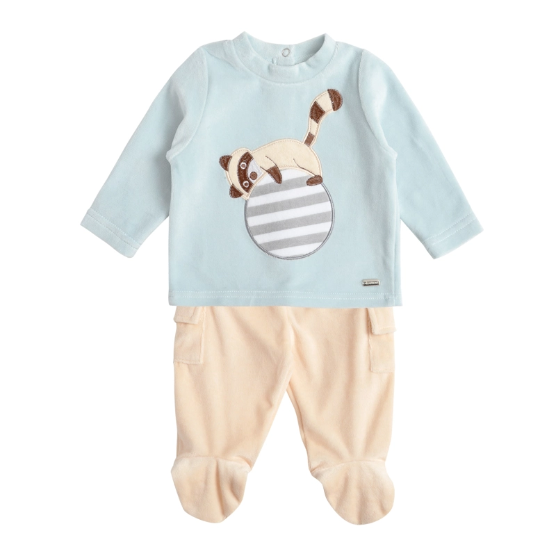 CONJUNTO PLUSH BEBE  NINO MAPACHE