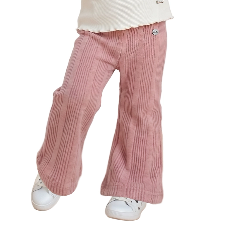 PANTALON ANCHO TEJIDO BEBE  NIÑA - 1