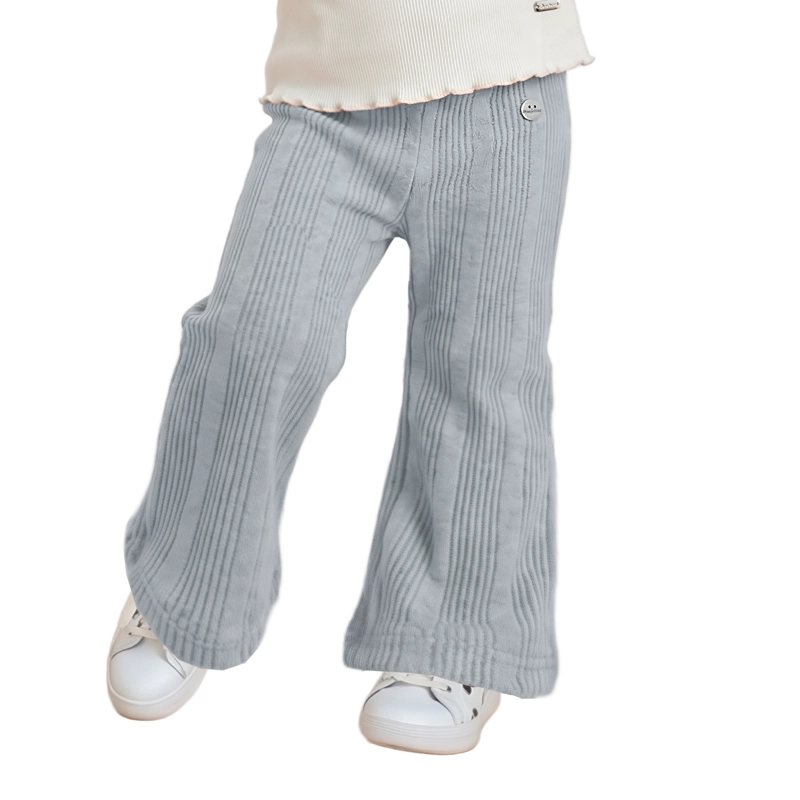 PANTALON ANCHO TEJIDO BEBE  NIÑA - 1
