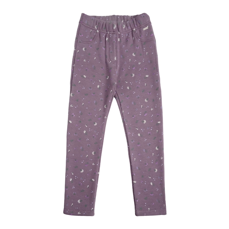 CALZA INTERIOR PELUDO NIÑA PITILLO CON ESTAMPADO GLITTER - 1