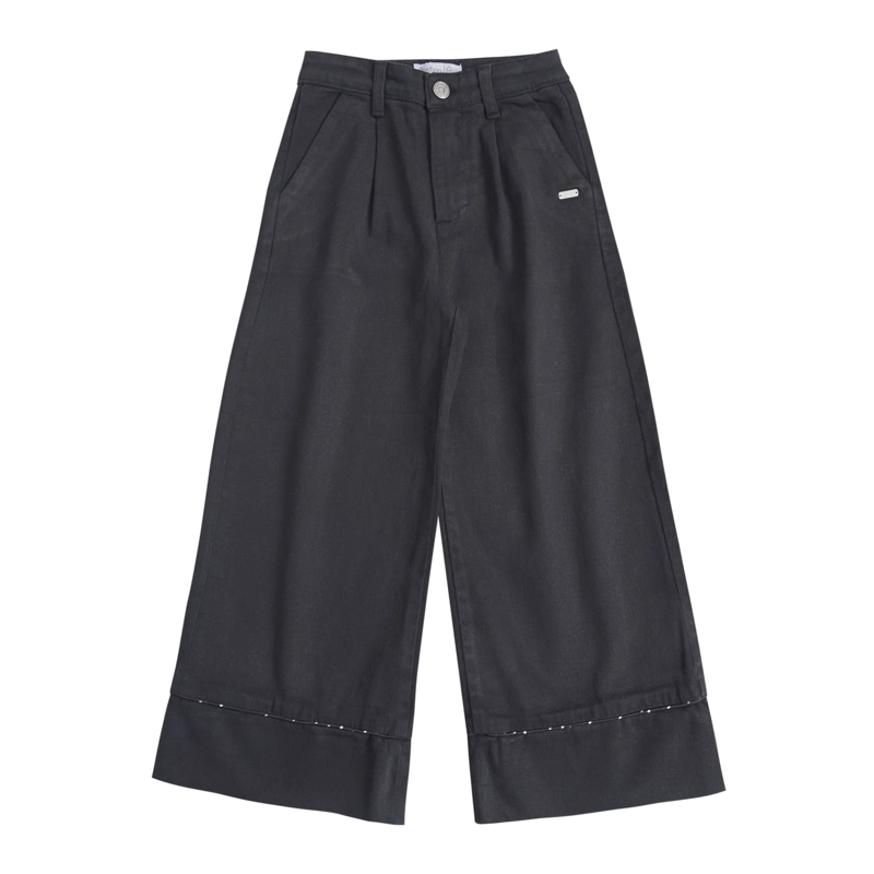 PANTALON ANCHO GABARDINA NIÑA CON CALCE PALAZZO - 2