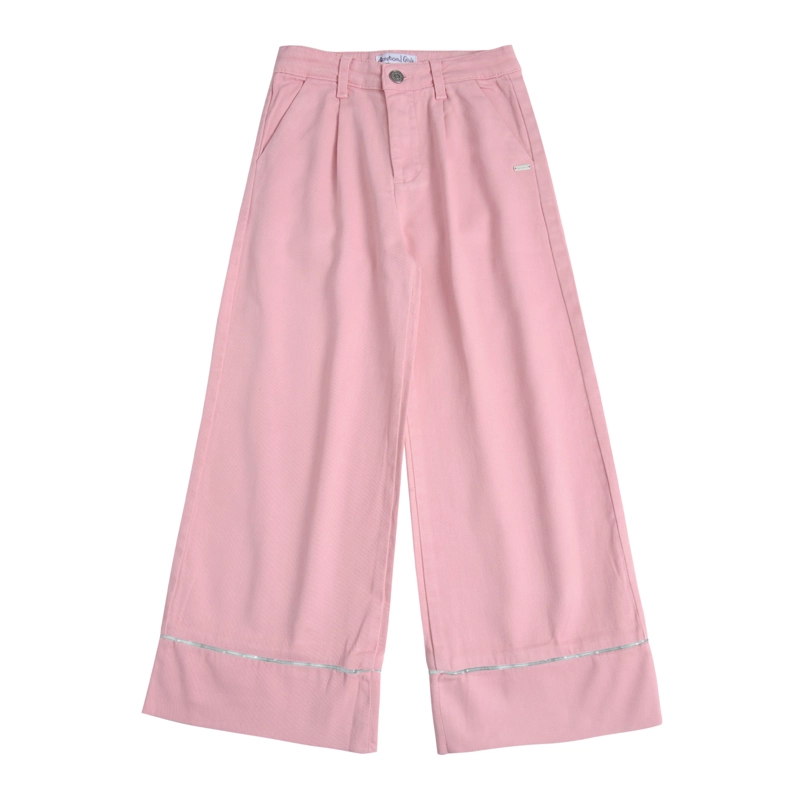 PANTALON ANCHO GABARDINA NIÑA CON CALCE PALAZZO - 2