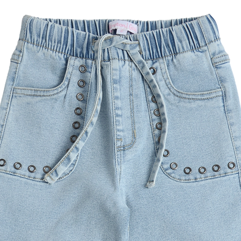 JEANS MEZCLILLA PALAZZO BOLSILLOS CARGO NIÑA - 3
