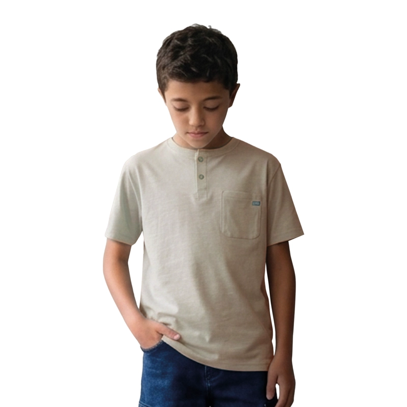 POLERA MANGA CORTA NIÑO CUELLO REDONDO - 1