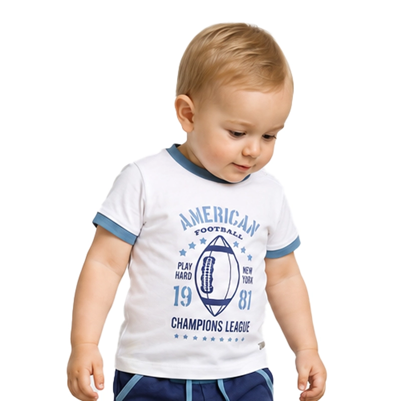POLERA MANGA CORTA BEBE  NIÑO COLORES - 1