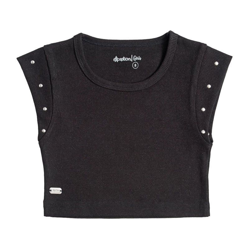 POLERA PETO RIB  MANGA CORTA NIÑA - 2