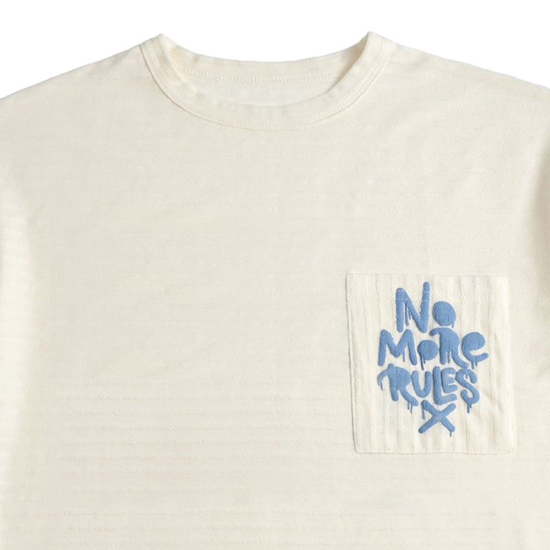 POLERA MANGA CORTA NIÑO CUELLO REDONDO Y TEXTURA - 2
