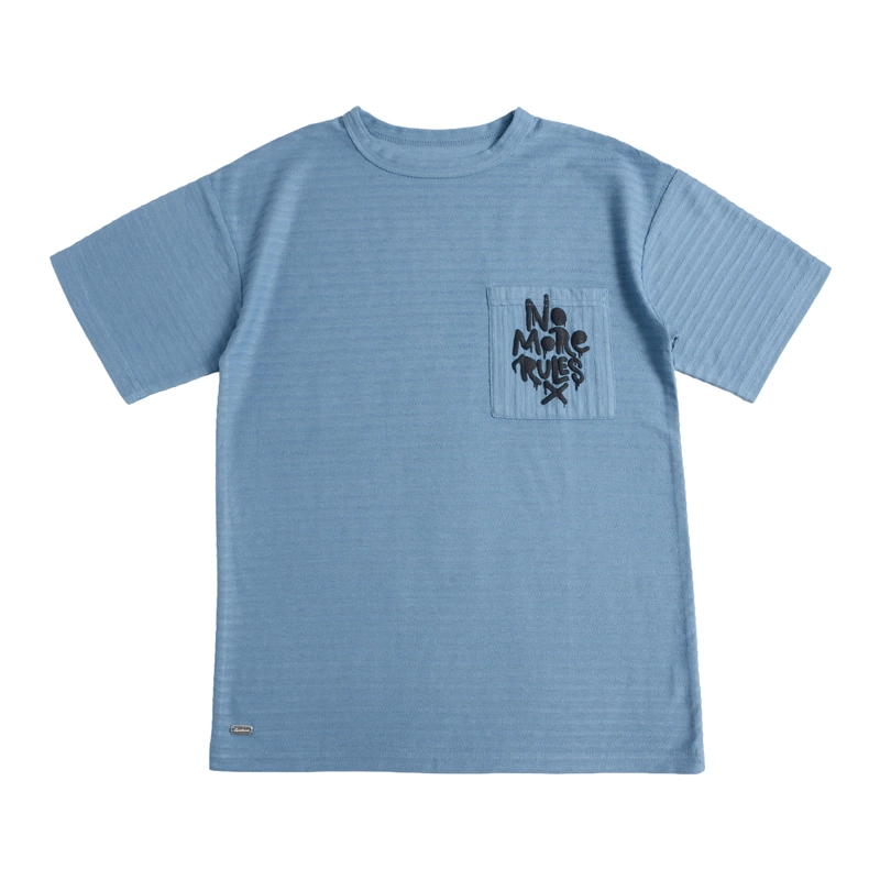POLERA MANGA CORTA NIÑO CUELLO REDONDO Y TEXTURA - 2