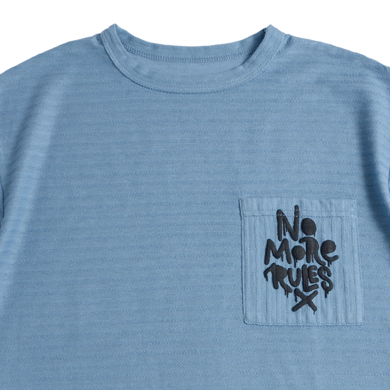 POLERA MANGA CORTA NIÑO CUELLO REDONDO Y TEXTURA - 3