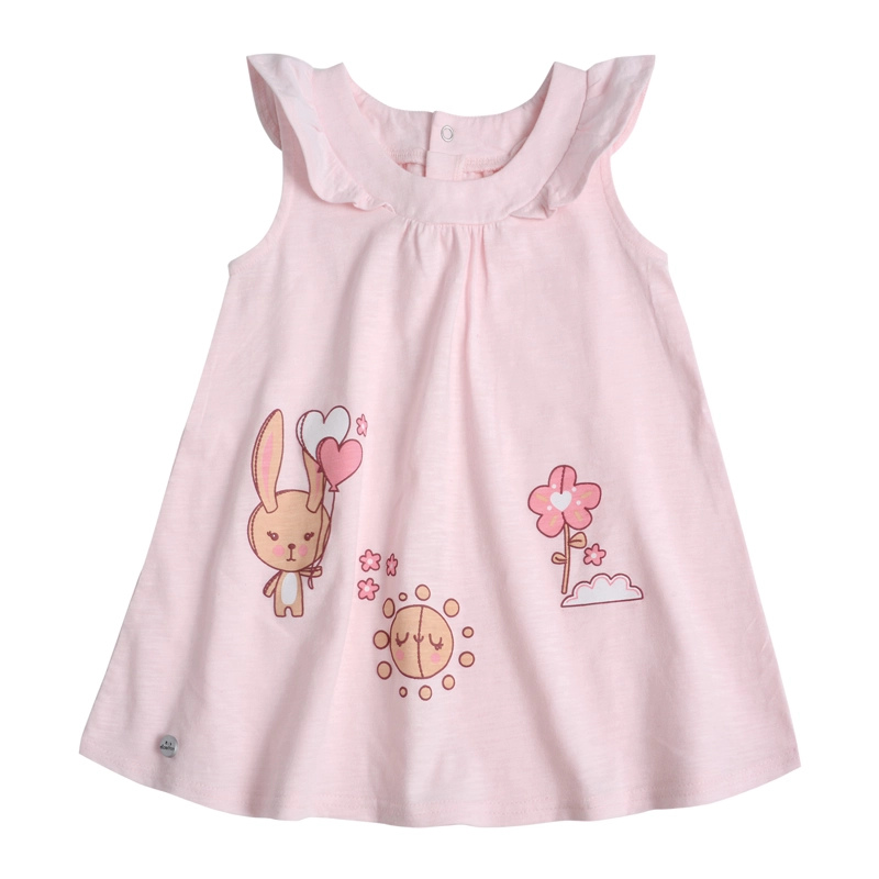 VESTIDO BEBE  NIÑA SLUB JERSEY ALGODON - 1