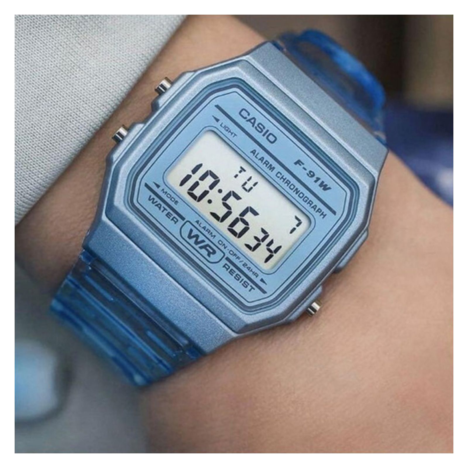 RELOJ CASIO UNISEX CUARZO F91WS2DF - 4