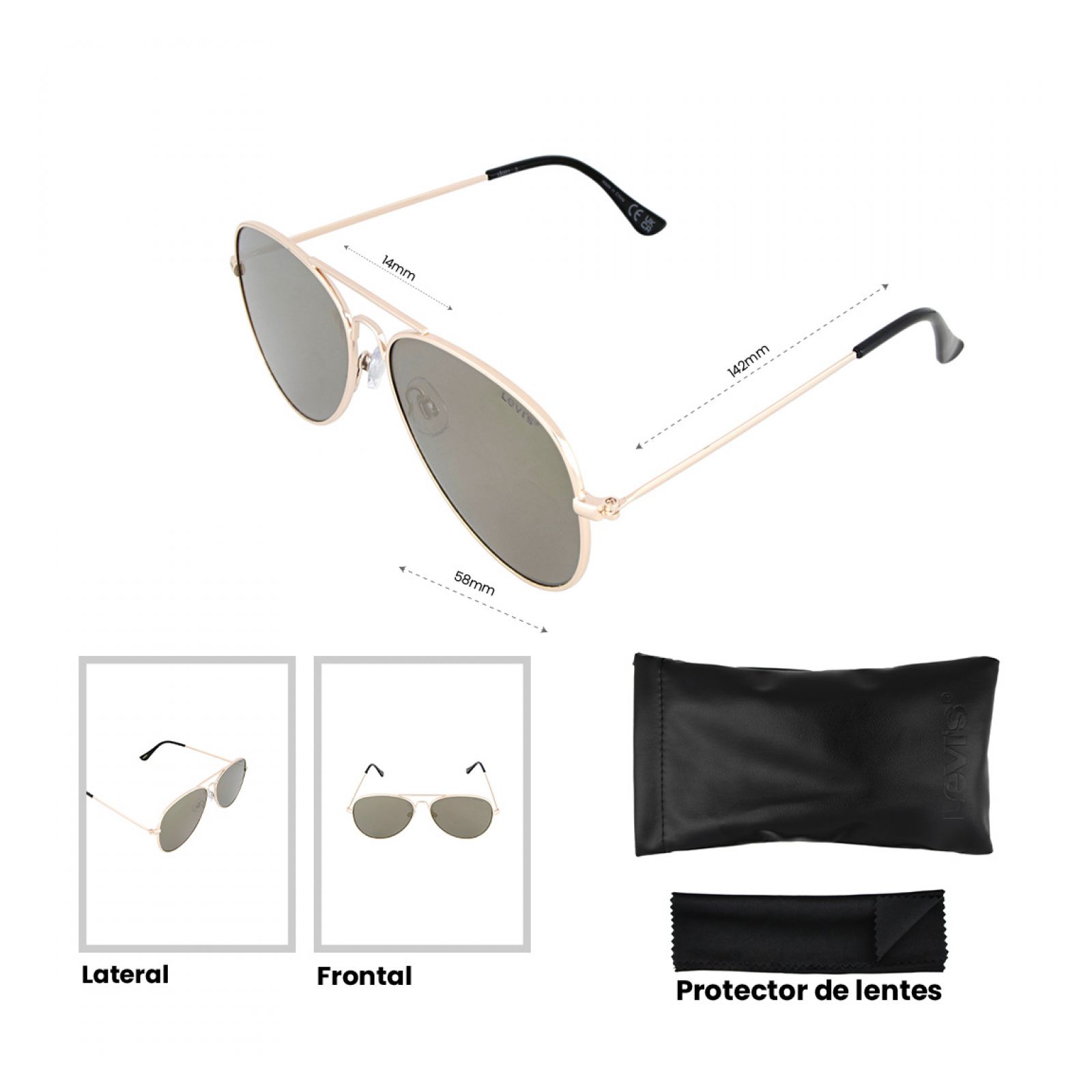 LENTES DE SOL LEVIS X14001 OUTLOOK - 6