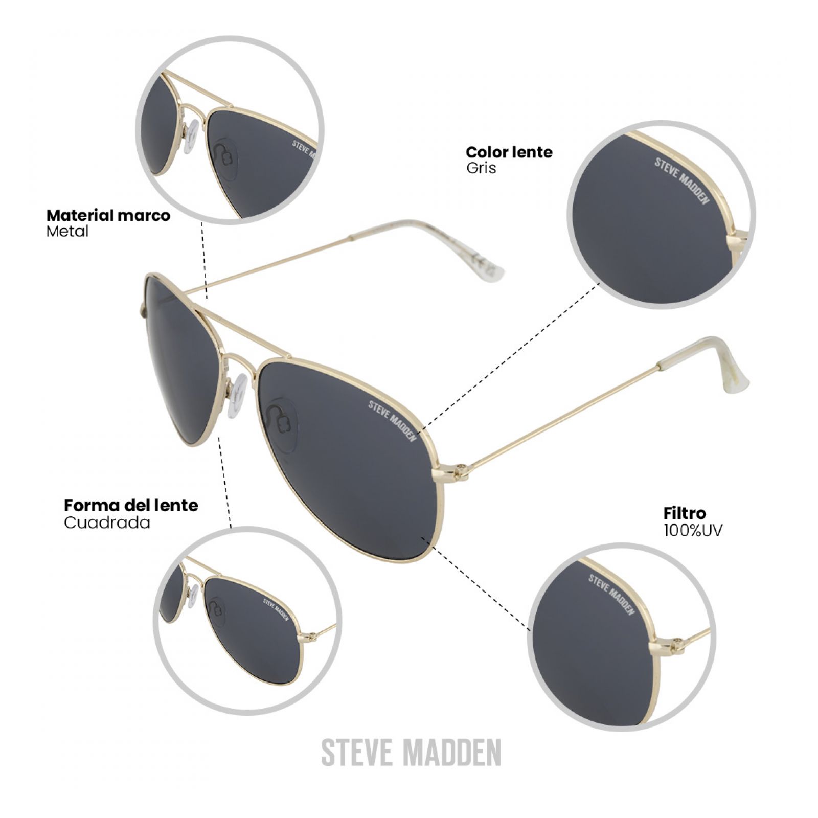 LENTES DE SOL STEVE MADDEN X17095 OUTLOOK - 4