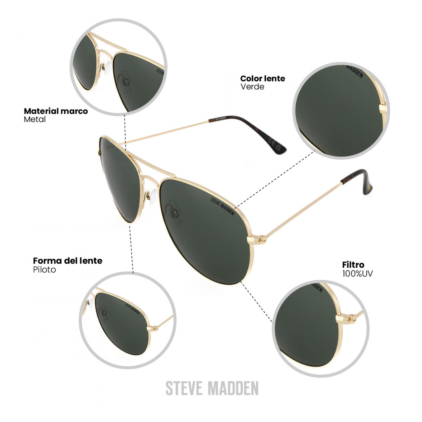 LENTES DE SOL STEVE MADDEN X17119 OUTLOOK - 4
