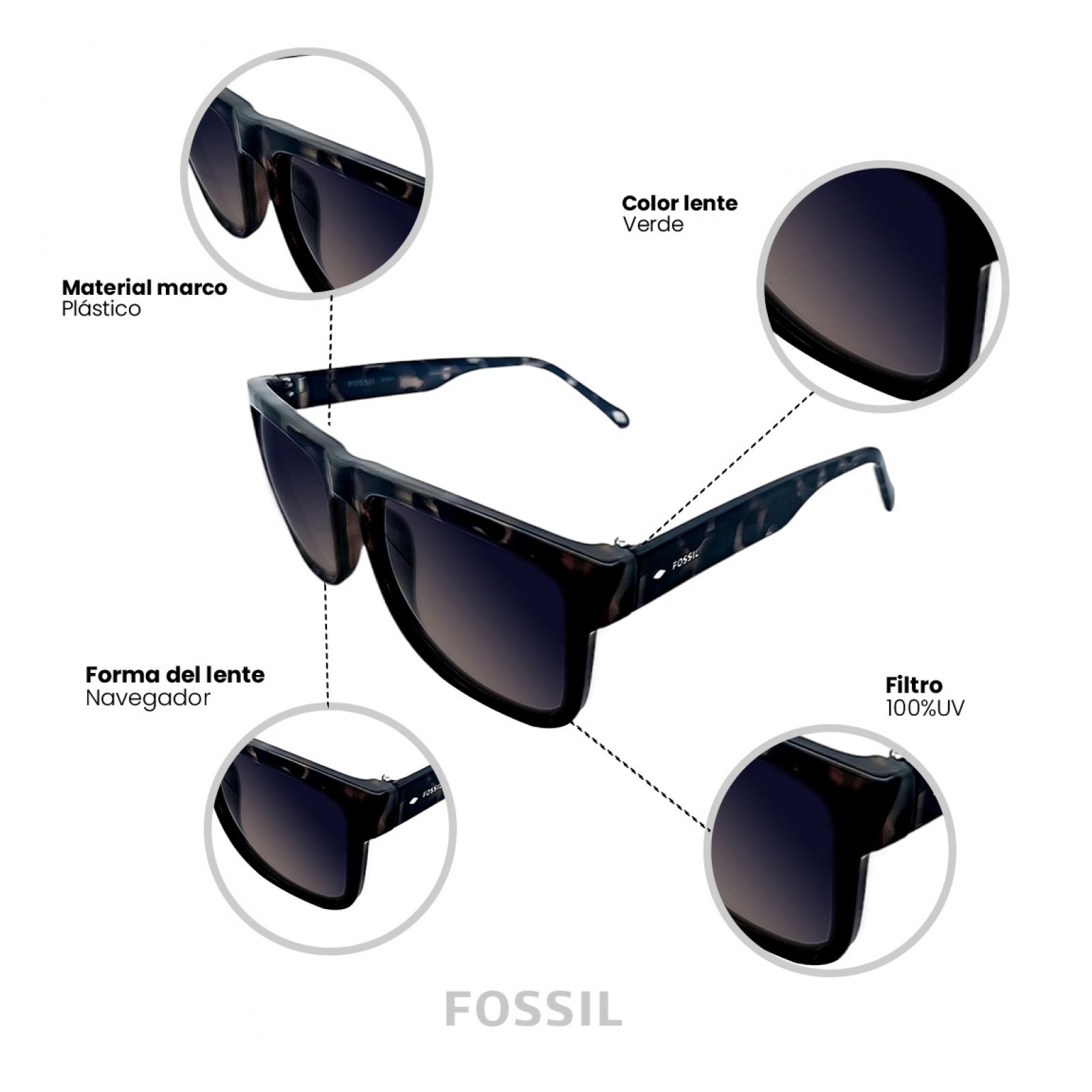 LENTES DE SOL FOSSIL X80084 OUTLOOK - 4