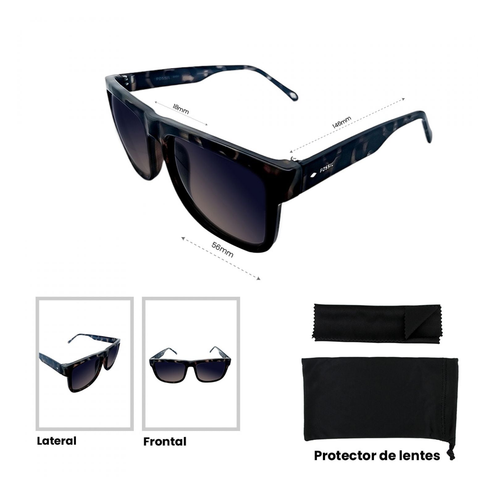 LENTES DE SOL FOSSIL X80084 OUTLOOK - 5