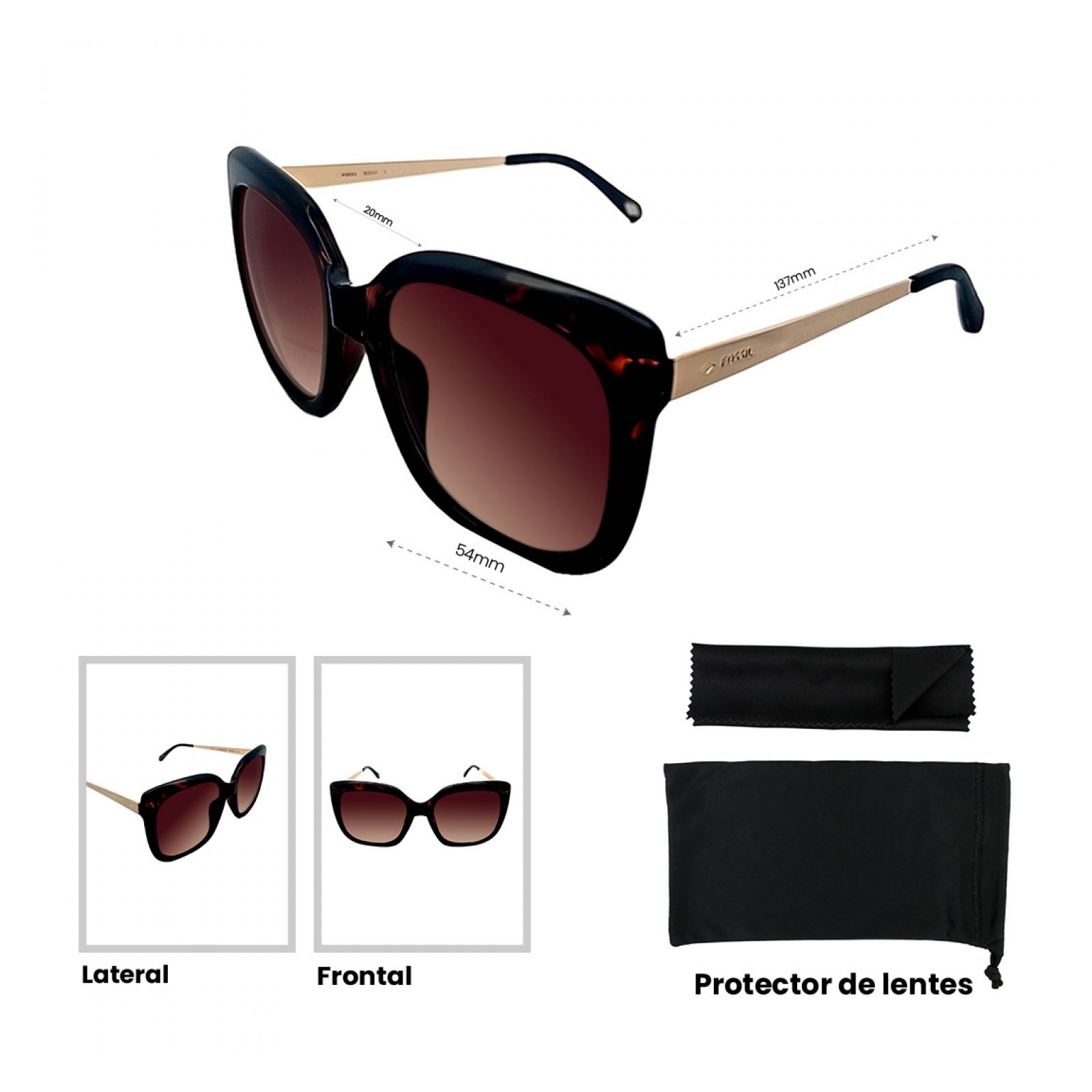 LENTES DE SOL FOSSIL X82634 OUTLOOK - 5