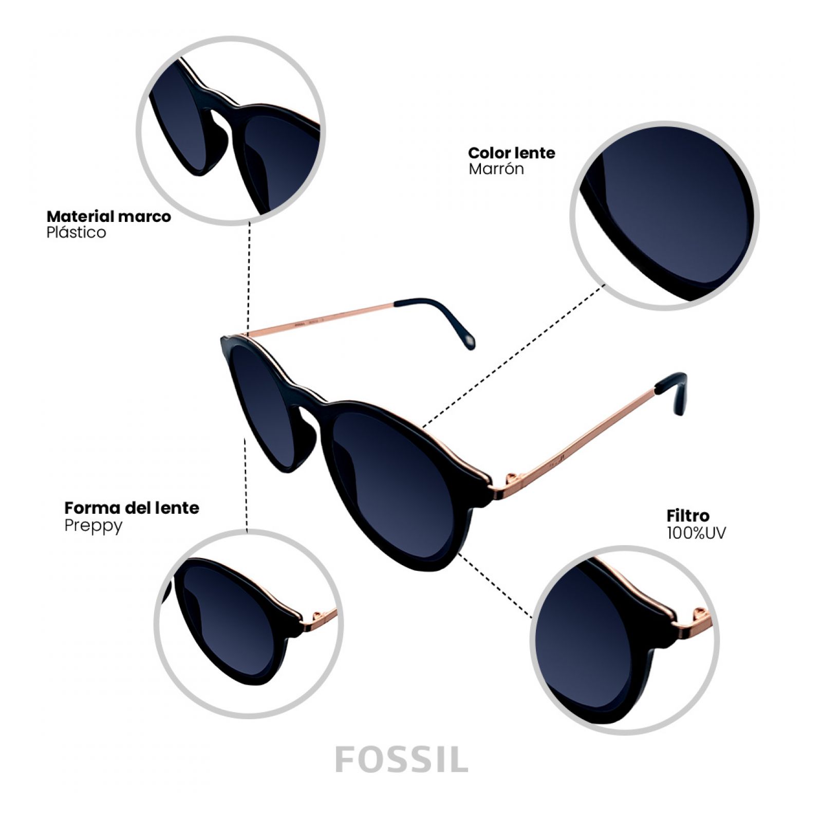 LENTES DE SOL FOSSIL X82510 OUTLOOK - 3
