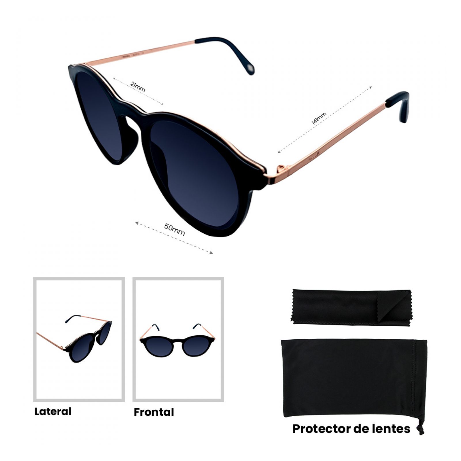 LENTES DE SOL FOSSIL X82510 OUTLOOK - 4