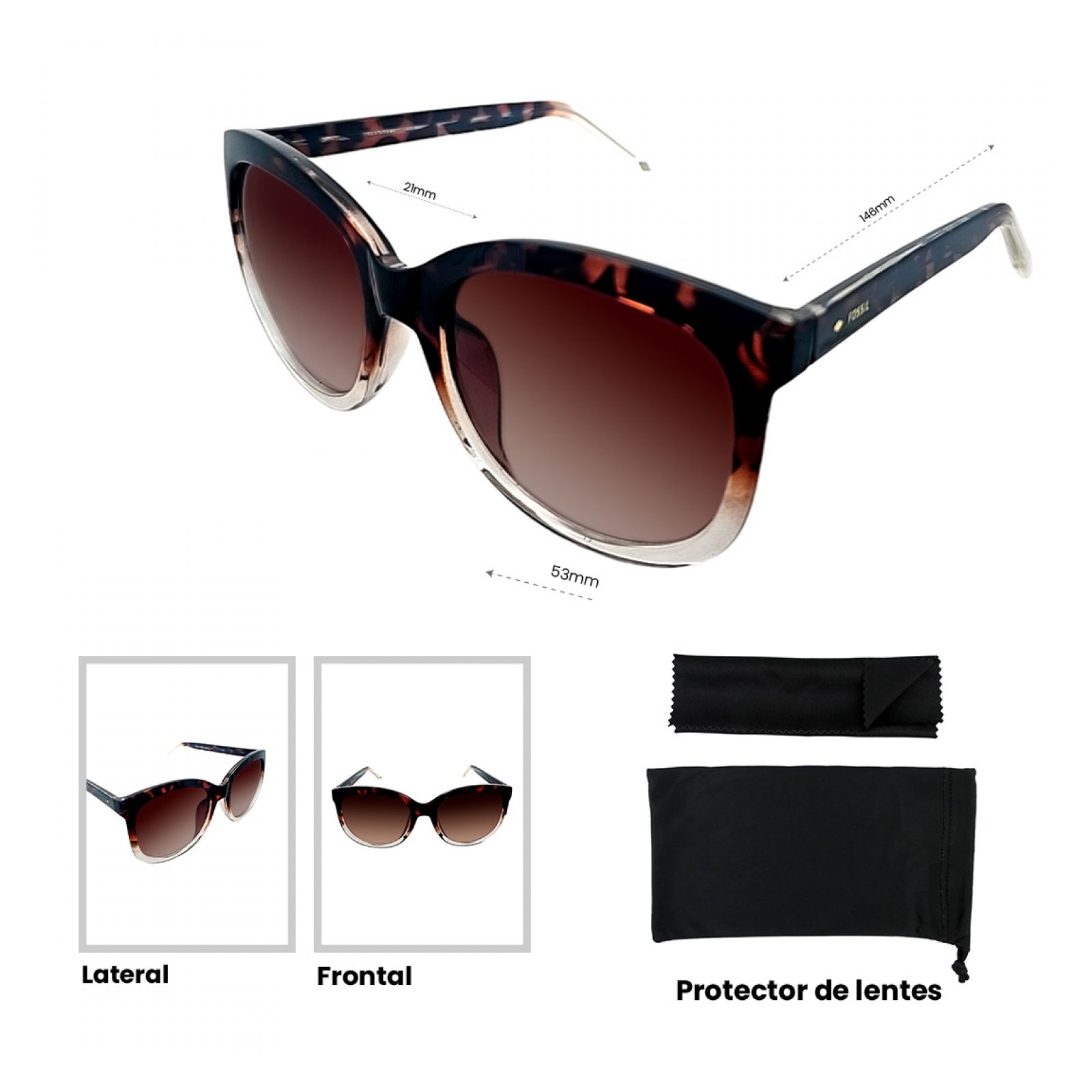 LENTES DE SOL FOSSIL 66353881 OUTLOOK - 5