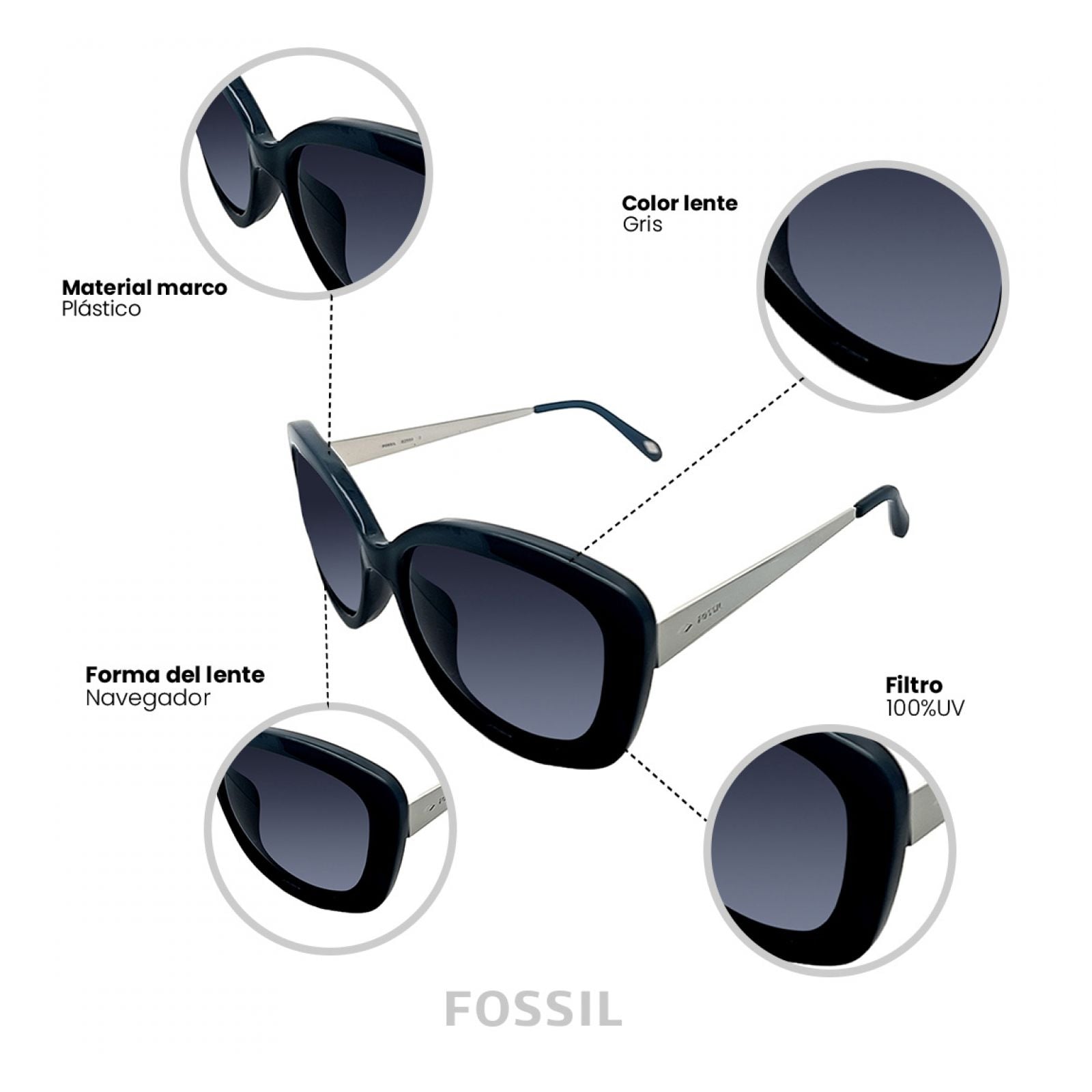 LENTES DE SOL FOSSIL X82558 OUTLOOK - 1
