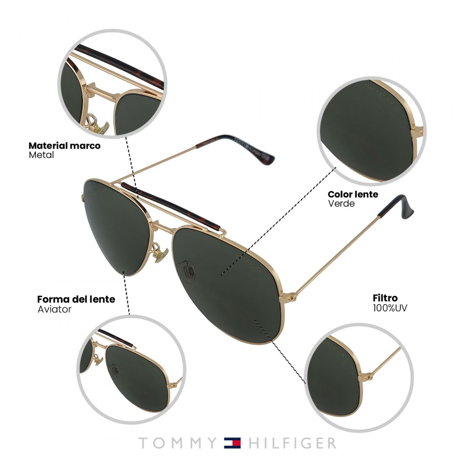 LENTES SOL TOMMY HILFIGER X64006 OUTLOOK - 5