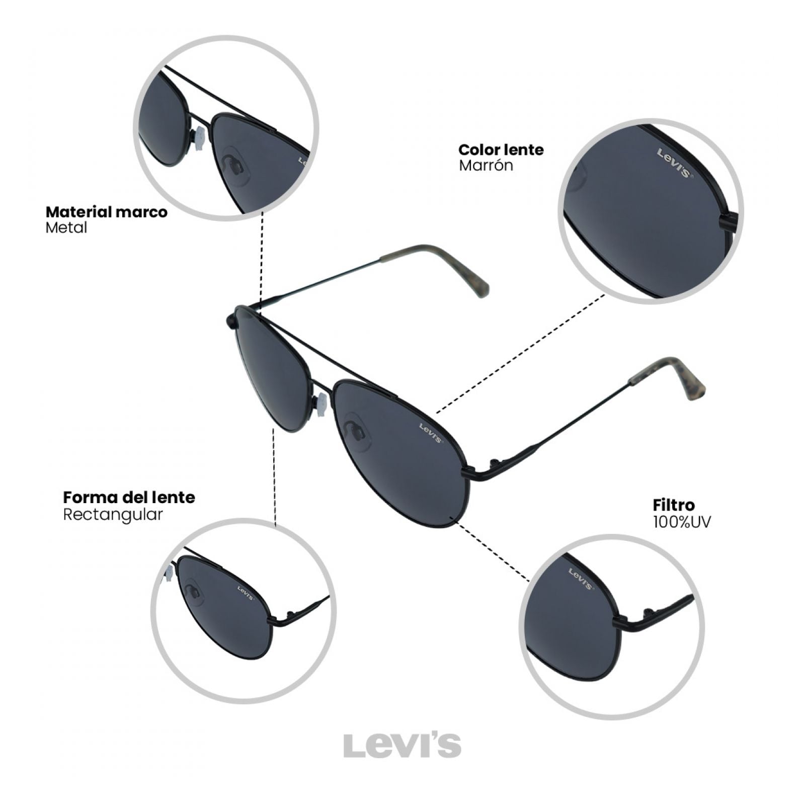 LENTES DE SOL LEVIS X13173 - 2
