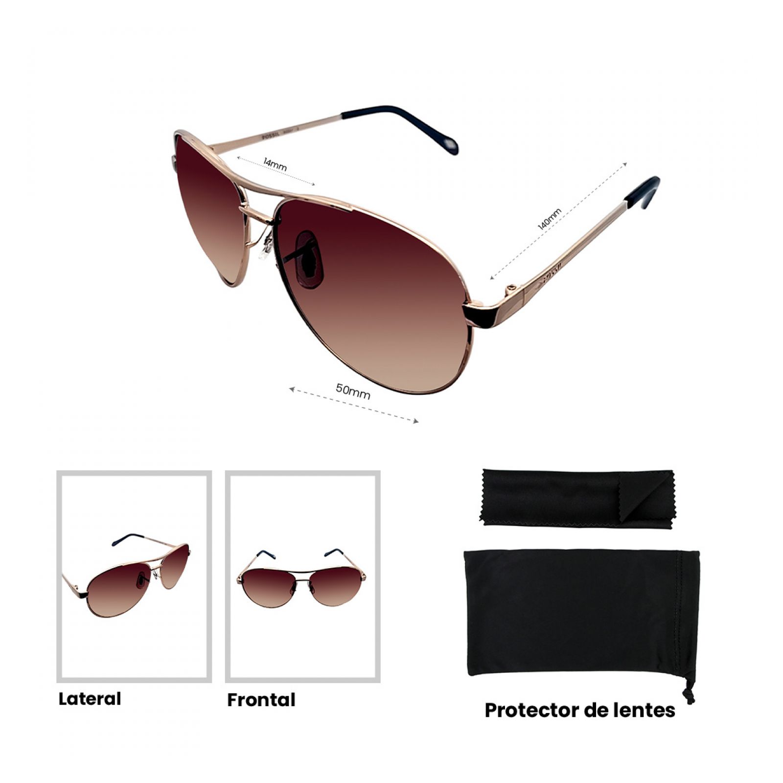 LENTES DE SOL FOSSIL X82587 - 2