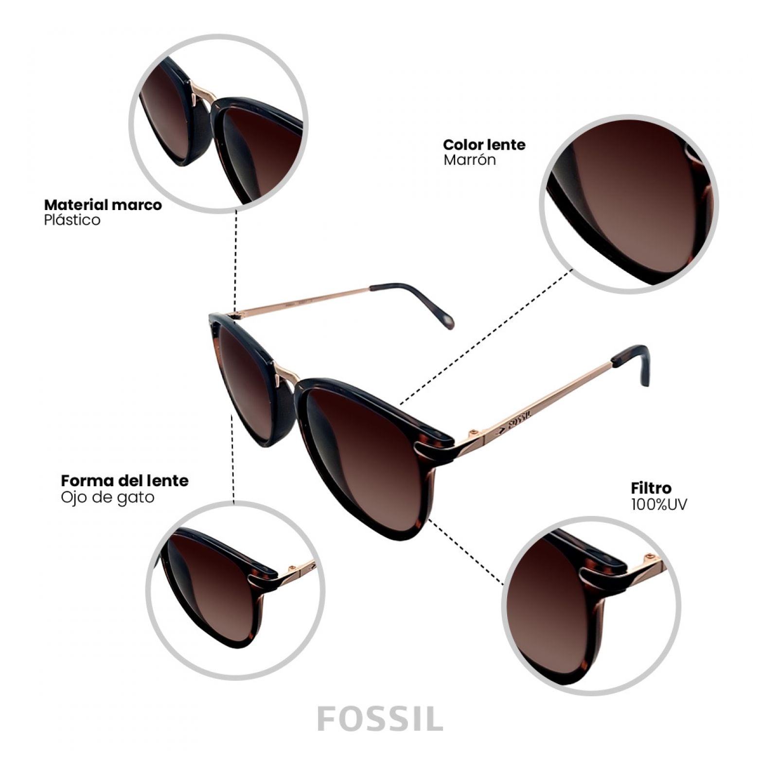 LENTES DE SOL  FOSSIL 66353857 - 3