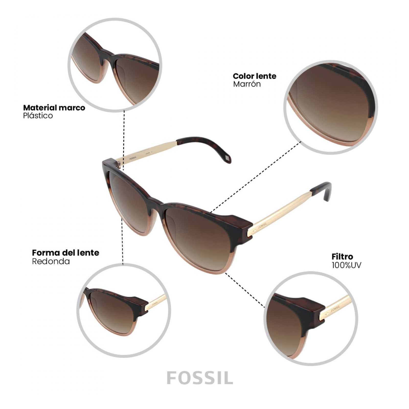 LENTES DE SOL FOSSIL 66353826 - 4