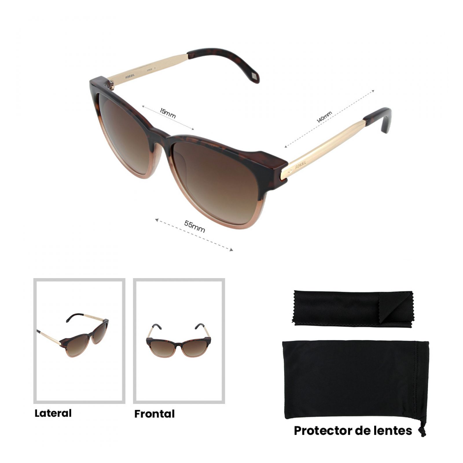LENTES DE SOL FOSSIL 66353826 - 5