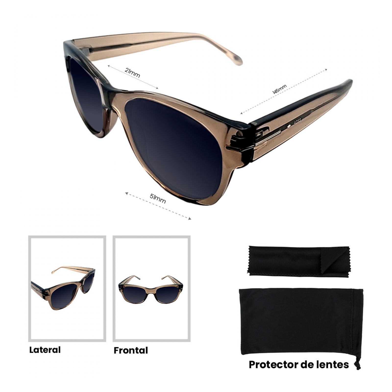 LENTES SOL FOSSIL 66353634 - 3