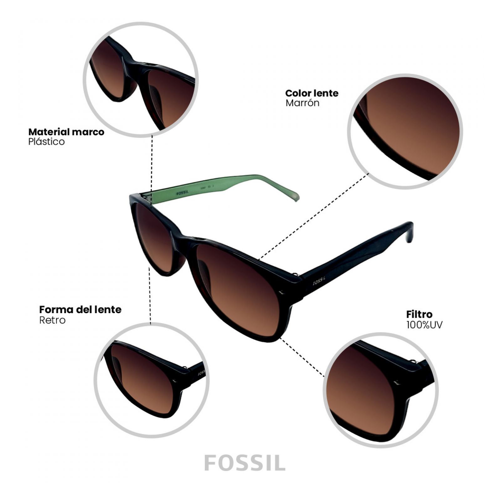 LENTES DE SOL  FOSSIL 66353687 - 2
