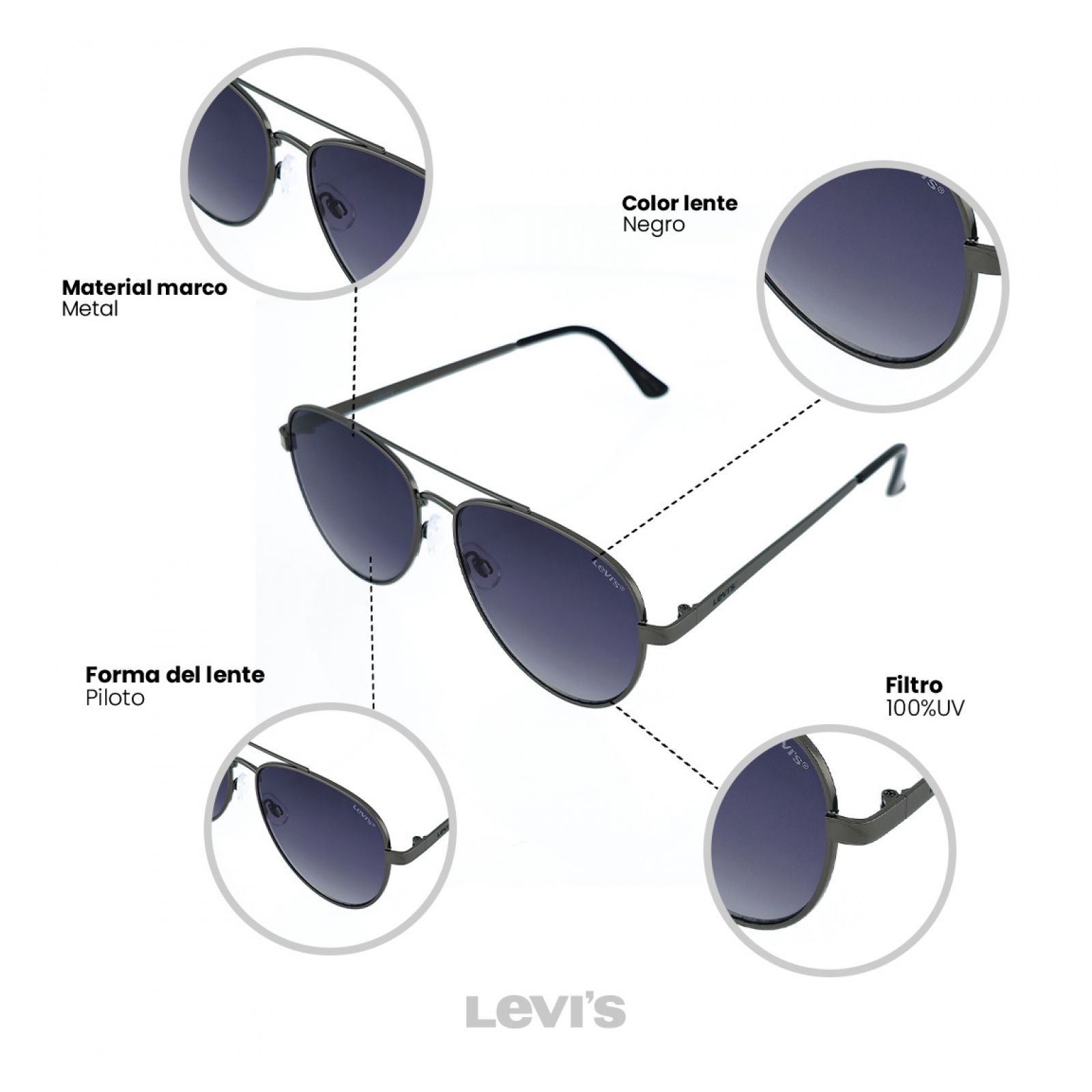 LENTES DE SOL LEVIS X14065 - 2