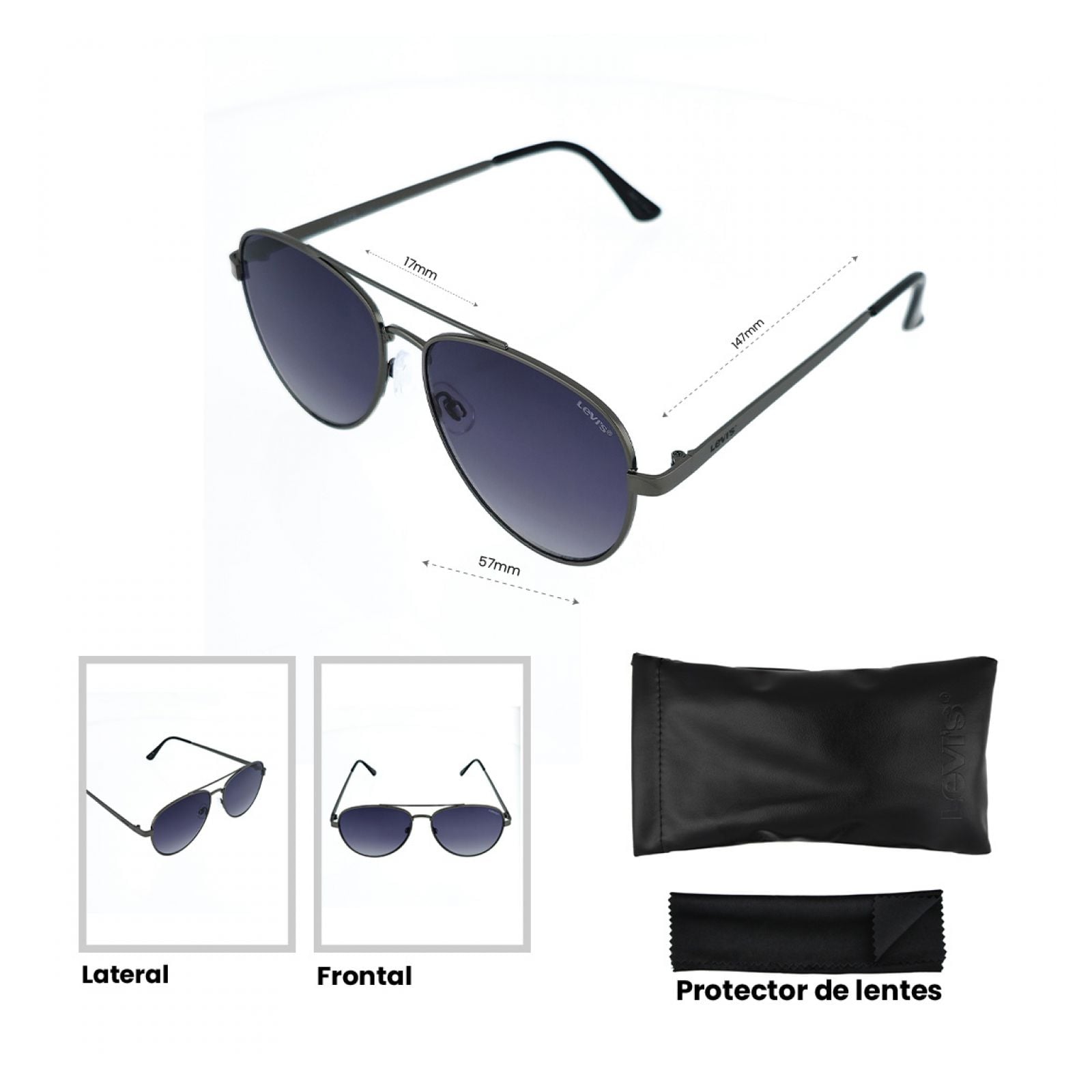 LENTES DE SOL LEVIS X14065 - 3