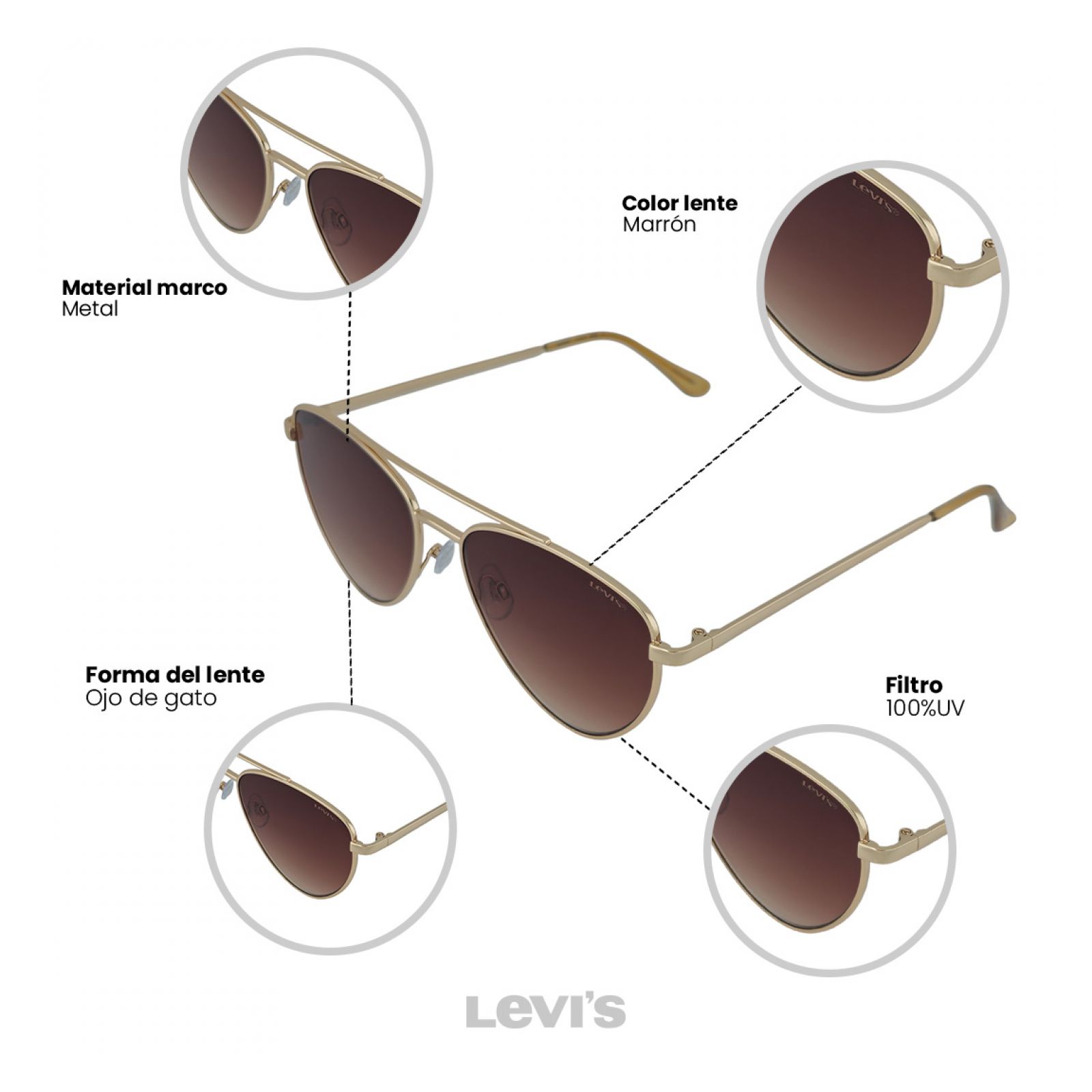 LENTES DE SOL LEVIS X13025 - 3