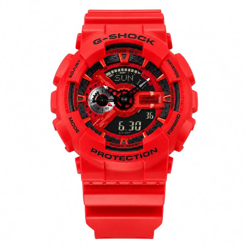 RELOJ CASIO GA-110RRB-4ADR QUARTZ - 1