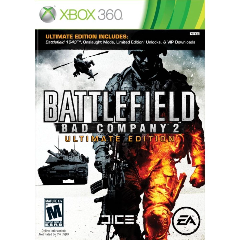 MICROSOFT JUEGO RETRO MICROSOFT BATTLEFIELD BAD COMPANY 2 XBOX 360 FÍSICO SNIPER
