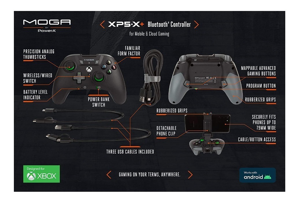 CONTROL POWERA MOGA XP5-X PLUS - ANDROID/WIN10 - SNIPER - 5