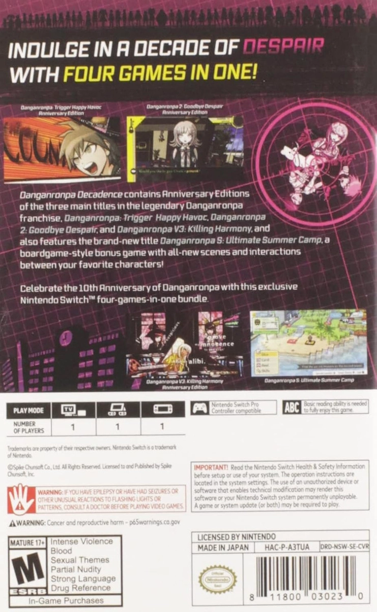 DANGANRONPA DECADENCE - SWITCH FISICO - SNIPER - 3