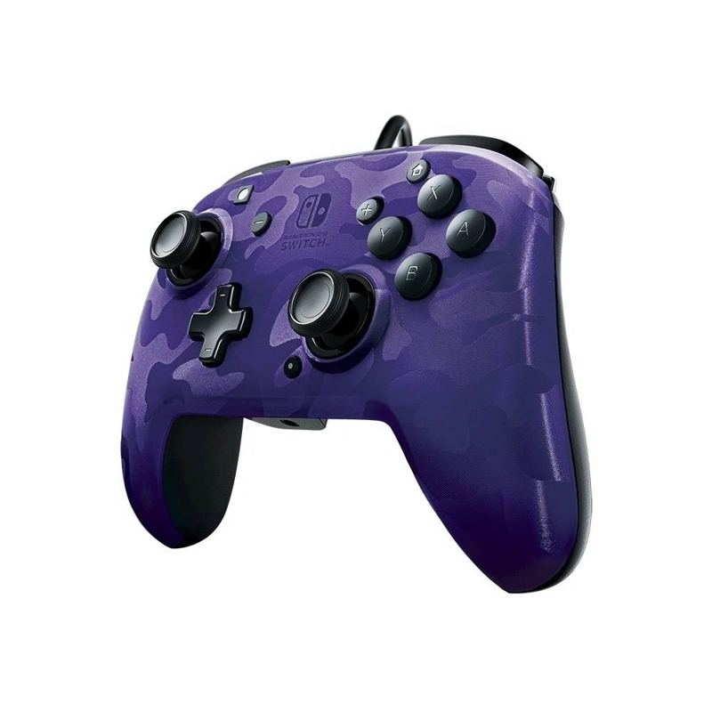 CONTROL NINTENDO SWITCH FACEOFF DELUXE + AUDIO WIRED- PURPLE - 1